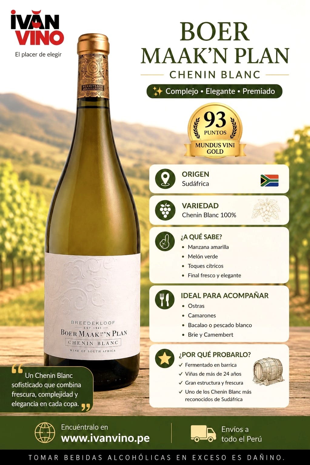 BRUCE JACK BOER MAAK´N PLAN CHENIN BLANC 2023